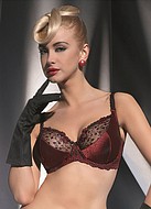 Exclusive bra, beautiful lace, partially sheer cups